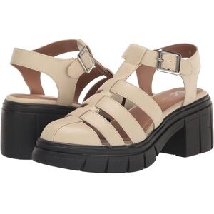 BC Footwear Anthropologie Up Till Dawn Fisherman Sandal Cream Lug Sole 10 NEW